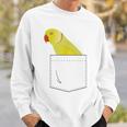 Indian Ringneck Parakeet Parrot Fake Pocket Sweatshirt Gifts for Him