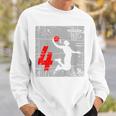 Kids Distressed 4 Year Old 4Th Basketball Birthday Slam Dunk Sweatshirt Gifts for Him