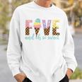 Kids Five And Oh So Sweet Ice Cream Girls 5Th Birthday Sweatshirt Gifts for Him