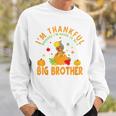 Kids Thanksgiving Baby Announcement Big Brother Sweatshirt Gifts for Him