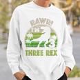 Kids Three Rex Birthday Party Outfit Dinosaur 3 Year Old Boy Sweatshirt Gifts for Him