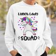 Lunch Lady Squad Dabbing Unicorn Lunch Lady Sweatshirt Gifts for Him