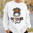 October 05 Girl Halloween Thanksgiving October Birthday Halloween Sweatshirt Gifts for Him
