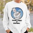 Pour Larry A Crown Home Run Baseball Fan Sports Lover Sweatshirt Gifts for Him