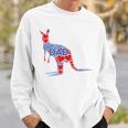 Red Heart Love Blue Dad - Cute Kangaroo Daddy Fathers Day Sweatshirt Gifts for Him