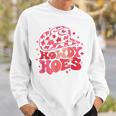 Retro Howdy Hoes Pink Leopard Cowboy Hat Cowgirl Western Sweatshirt Gifts for Him