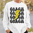 Retro Vintage Softball Coach Lightning Bolt Sweatshirt Gifts for Him