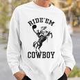 Rideem Cowboy Vintage Cowgirl Womans Country Horse Riding Sweatshirt Gifts for Him