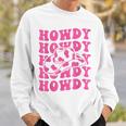 Rodeo White Howdy Western Retro Cowboy Hat Southern Cowgirl Sweatshirt Gifts for Him