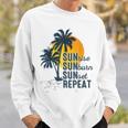 Sunrise Sunburn Sunset Repeat Funny Vacation Beach Vacation Funny Gifts Sweatshirt Gifts for Him