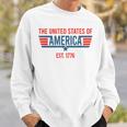The United States Of America Est July 4Th 1776 Patriotic Usa Sweatshirt Gifts for Him