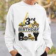 Three Year Old Party 3Rd Birthday Boy Construction Truck Car Sweatshirt Gifts for Him