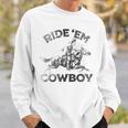 Vintage Cowgirl Womans Country Rideem Cowboy Horse Riding Sweatshirt Gifts for Him