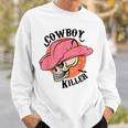 Western Cowgirl Cowboy Killer Skull Cowgirl Rodeo Girl Rodeo Funny Gifts Sweatshirt Gifts for Him