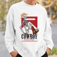Western Cowgirl Cowboy Killer Skull Cowgirl Rodeo Girl Sweatshirt Gifts for Him