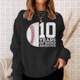 10 Years Of Being Awesome 10Th Birthday Baseball Sweatshirt Gifts for Her