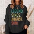 13 Years Old Legend Since August 2010 13Th Birthday Sweatshirt Gifts for Her