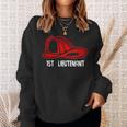 1St Lieutenant Firefighter Fire Company Sweatshirt Gifts for Her