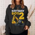 2 Birthday Boy Construction Theme 2 Years Old Birthday Sweatshirt Gifts for Her