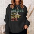 4 Year Old 4Th Birthday Boys Awesome Since August 2019 Sweatshirt Gifts for Her