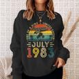 40 Years Old Gift 40Th Birthday Men Awesome Since July 1983 40Th Birthday Funny Gifts Sweatshirt Gifts for Her