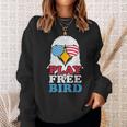 4Th Of July American Flag Bald Eagle Mullet Play Free Bird Sweatshirt Gifts for Her