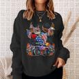4Th Of July Dinosaur Monster Truck Bald Eagle American Flag Sweatshirt Gifts for Her