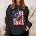 4Th Of July Football Usa American Flag Patriotic Men Sweatshirt Gifts for Her