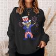 4Th Of July For Kids Funny Dabbing Uncle Sam Boys Men Sweatshirt Gifts for Her