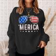 4Th Of July Merica Sunglasses American Flag Men Boys Fourth Sweatshirt Gifts for Her