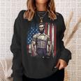4Th Of July Patriotic Funny Abraham Lincoln Graphic July 4Th Sweatshirt Gifts for Her