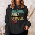 66 Year Old Awesome Since October 1957 66Th Birthday Sweatshirt Gifts for Her