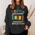 9Th Birthday Boy Level 9 Unlocked Awesome 2014 Video Gamer Sweatshirt Gifts for Her