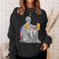 Abe Lincoln4Th Of July Drinkin Memorial Sweatshirt Gifts for Her