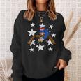 Abraham Lincoln Playing Billiards Funny 4Th Of July Poo Sweatshirt Gifts for Her
