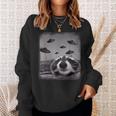 Alien Ufo Racoon Meme Funny UFO Funny Gifts Sweatshirt Gifts for Her