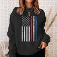 All-American Dad Patriotic Usa Flag Fathers Day Gift Sweatshirt Gifts for Her