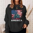 America Military Soldiers Veteran Usa Flag Sweatshirt Gifts for Her