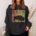 American Bison Periodic Table Elements Buffalo Retro Sweatshirt Gifts for Her