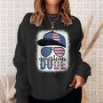 American Dude 4Th Of July Usa Flag Glasses American Family Sweatshirt Gifts for Her