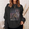 American Flag Best Ragamuffin Dad Ever Cat Dad Sweatshirt Gifts for Her