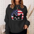 American Flag Cat 4Th Of July Kitten Patriotic Pet Lover Sweatshirt Gifts for Her