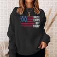 American Flag Patriot Raise Lions Not Sheep Patriotic Lion Sweatshirt Gifts for Her
