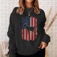 American Us Flag Fainting Goat Sweatshirt Gifts for Her