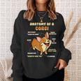 Anatomy Of A Corgi Pet Dog Lover Sweatshirt Gifts for Her