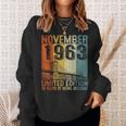 Awesome Since November 1963 Vintage 60Th Birthday Men Sweatshirt Gifts for Her