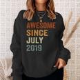 Awesome Since July 2019 4Th Kids And Toddlers Birthday Sweatshirt Gifts for Her