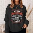 Ayers Blood Runs Through My Veins Family Christmas Sweatshirt Gifts for Her