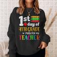 Back To School 1St Day Of 4Th Grade Pray For My Teacher Kids Sweatshirt Gifts for Her