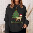 Bah Hum Pug Awesome Thanksgiving Gif Sweatshirt Gifts for Her